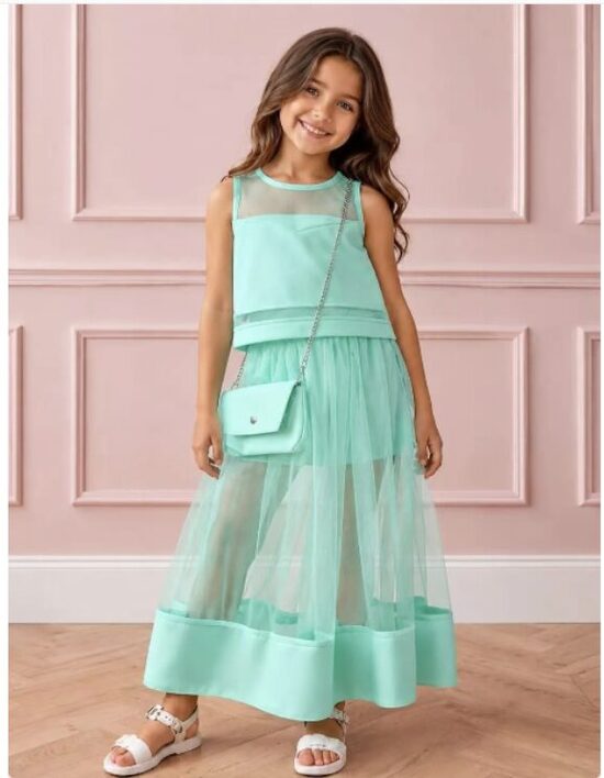 6 Set Box Girl's Dresses + Bag (Choice of colour) size MIX